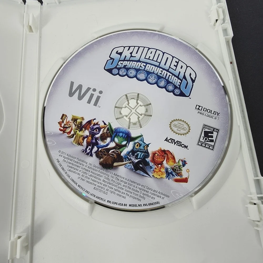 Skylanders Spyros Adventure Nintendo Wii 2011 Game Disc & Case TESTED Works Wii